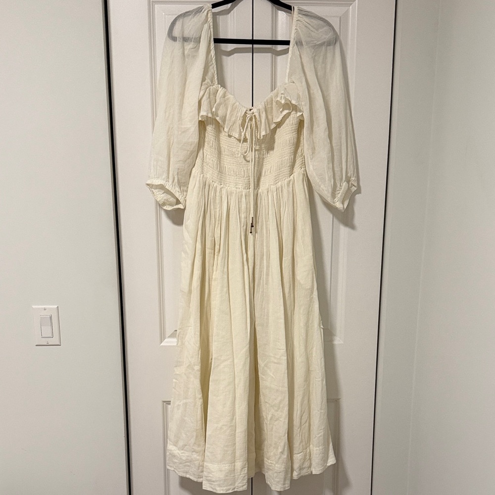 Free People Oasis Maxi Dress with Puff Sleeves